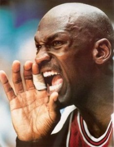Michael Jordan. Bald